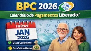 Calendário de pagamentos do BPC 2026 divulgado pelo INSS para beneficiários do benefício assistencial