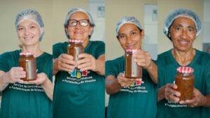 Mulheres do CRAS III exibem potes de alimentos reaproveitados em Lucas do Rio Verde
